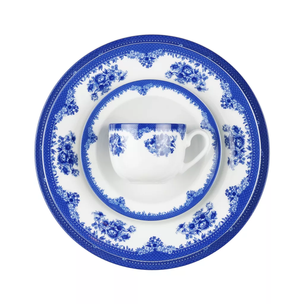 سرویس غذاخوری 102 پارچه کامل چینی زرین ایران سری ایتالیا اف مدل فلورانس درجه عالی