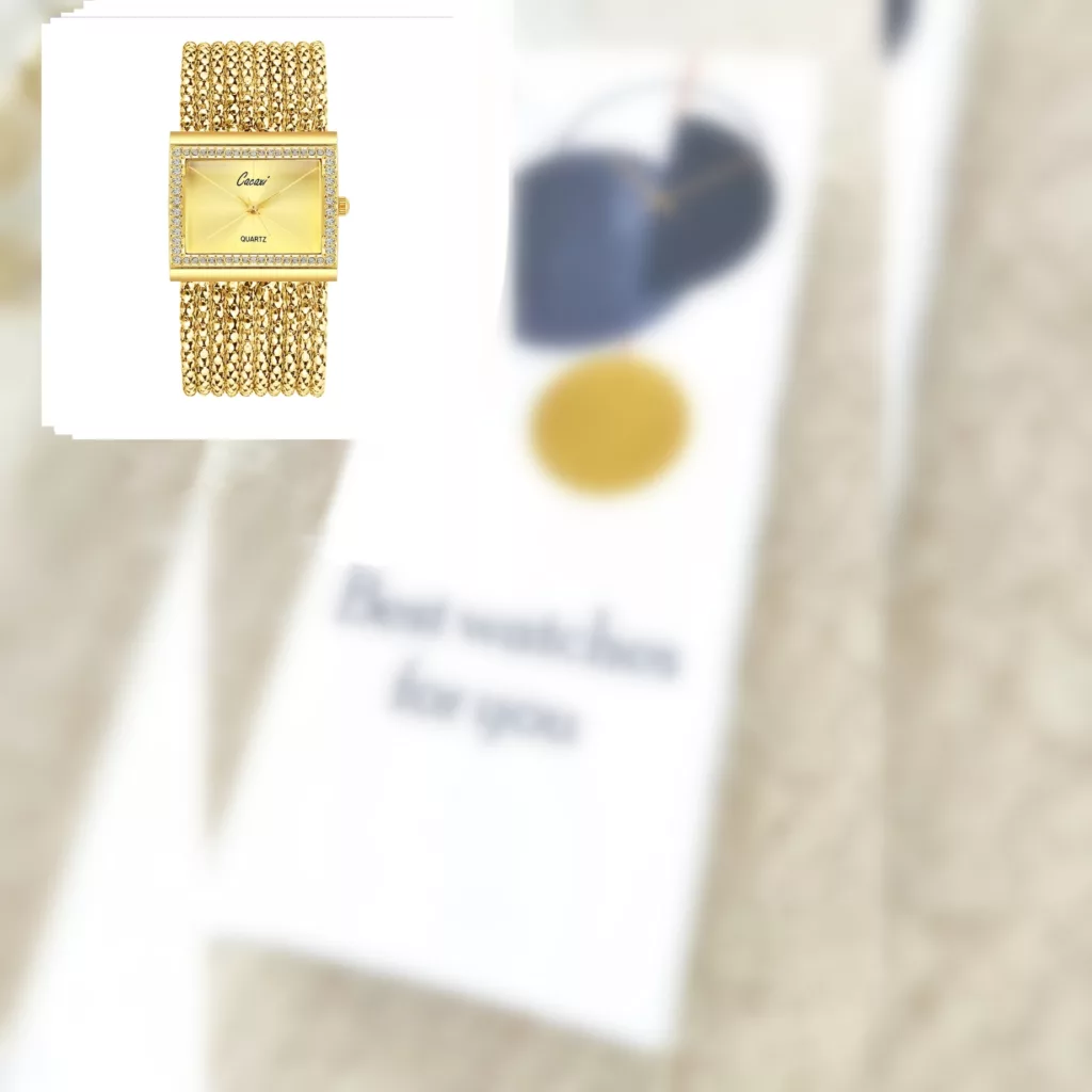 ساعت مچی عقربه ای زنانه کاکاچی مدل دستبندی دور نگین