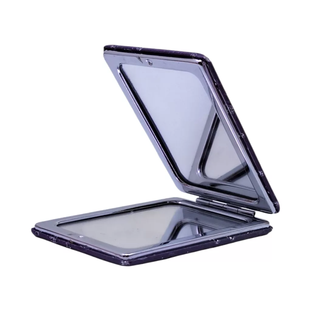 آینه آرایشی تاشو جیبی مدل دوطرفه طرح کرومی کد 1004