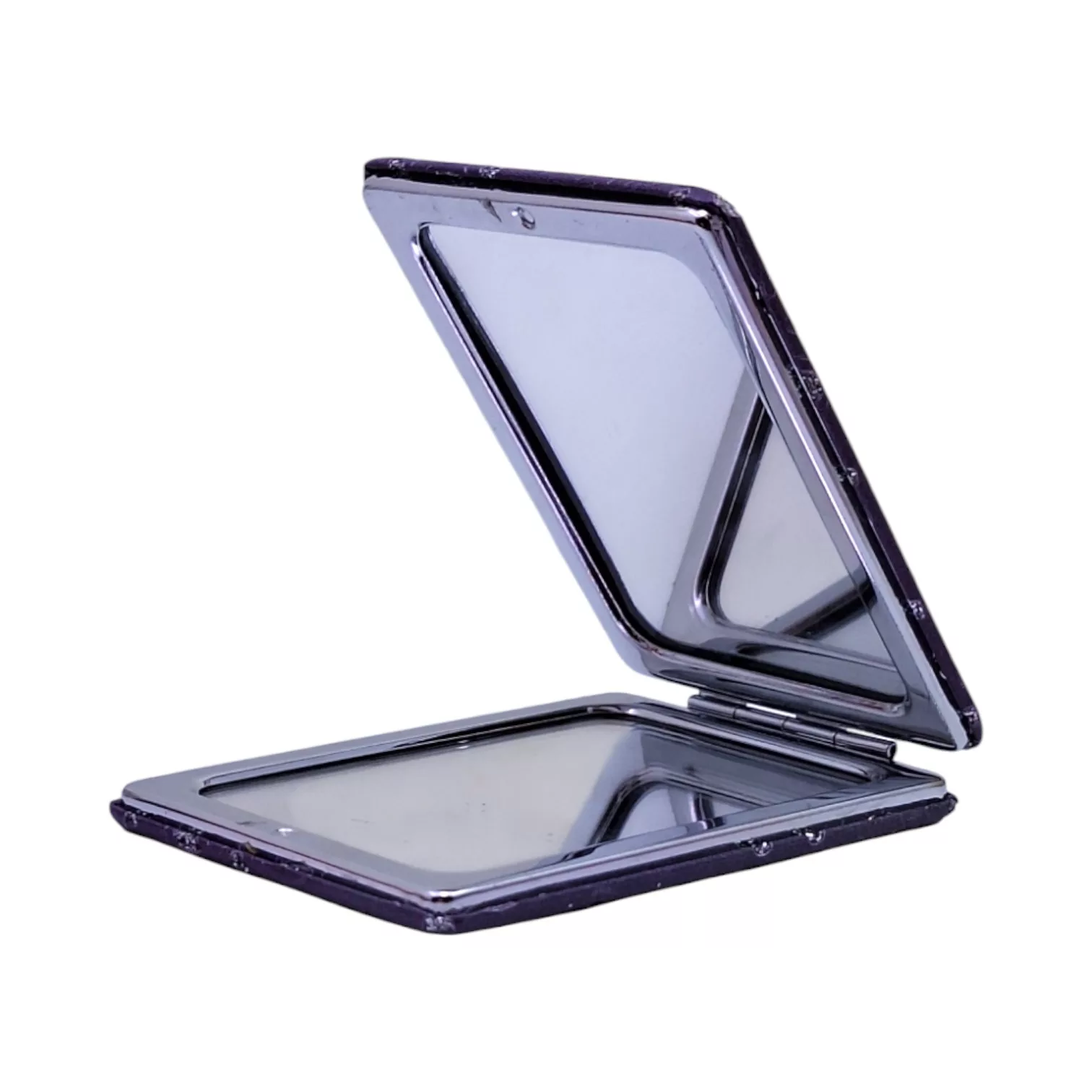 آینه آرایشی تاشو جیبی مدل دوطرفه طرح کرومی کد 1004