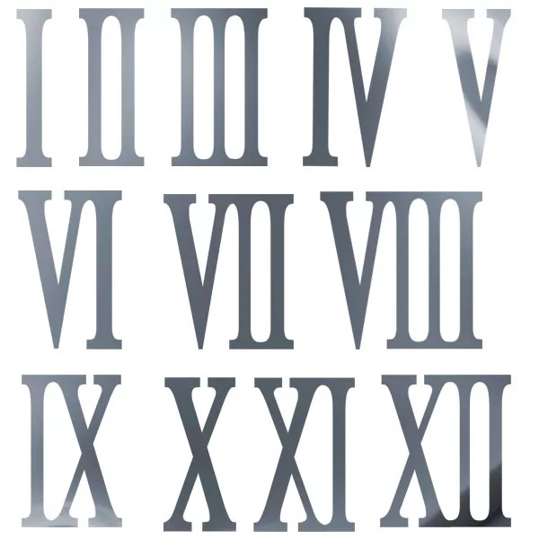 اعداد ساعت دیواری مدل رومی 6cm کد C17-2 مجموعه 12 عددی