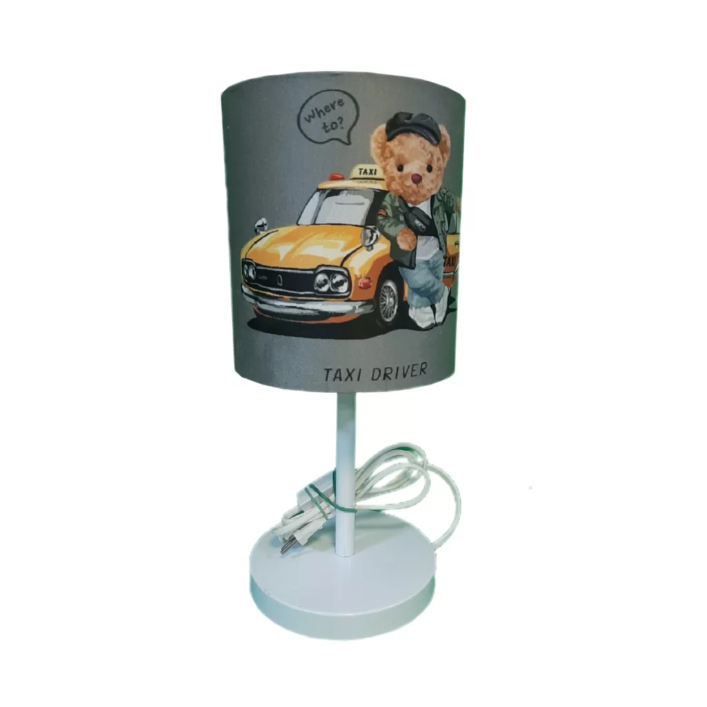 آباژور رومیزی کودک مدل تدی تاکسی کد A-134