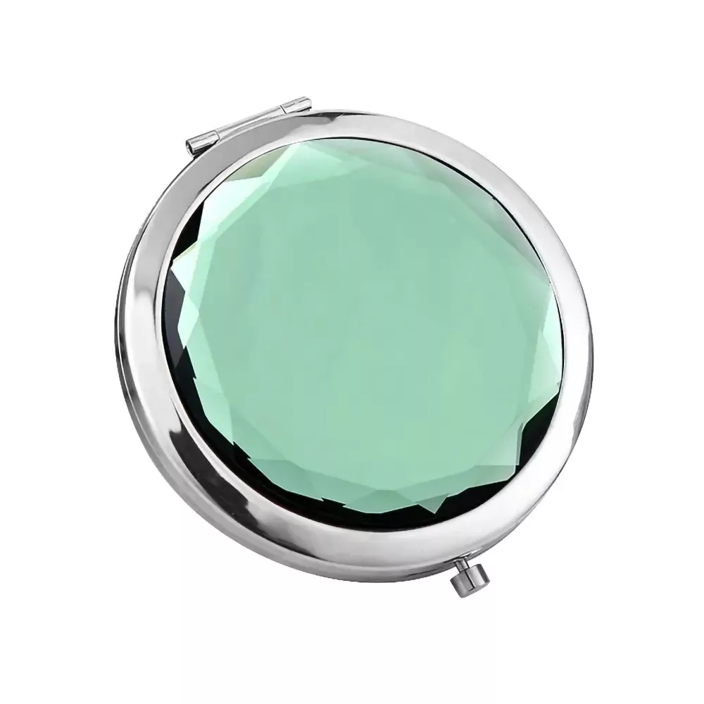 آینه آرایشی تاشو جیبی مدل کریستال کامپکت تیفانی