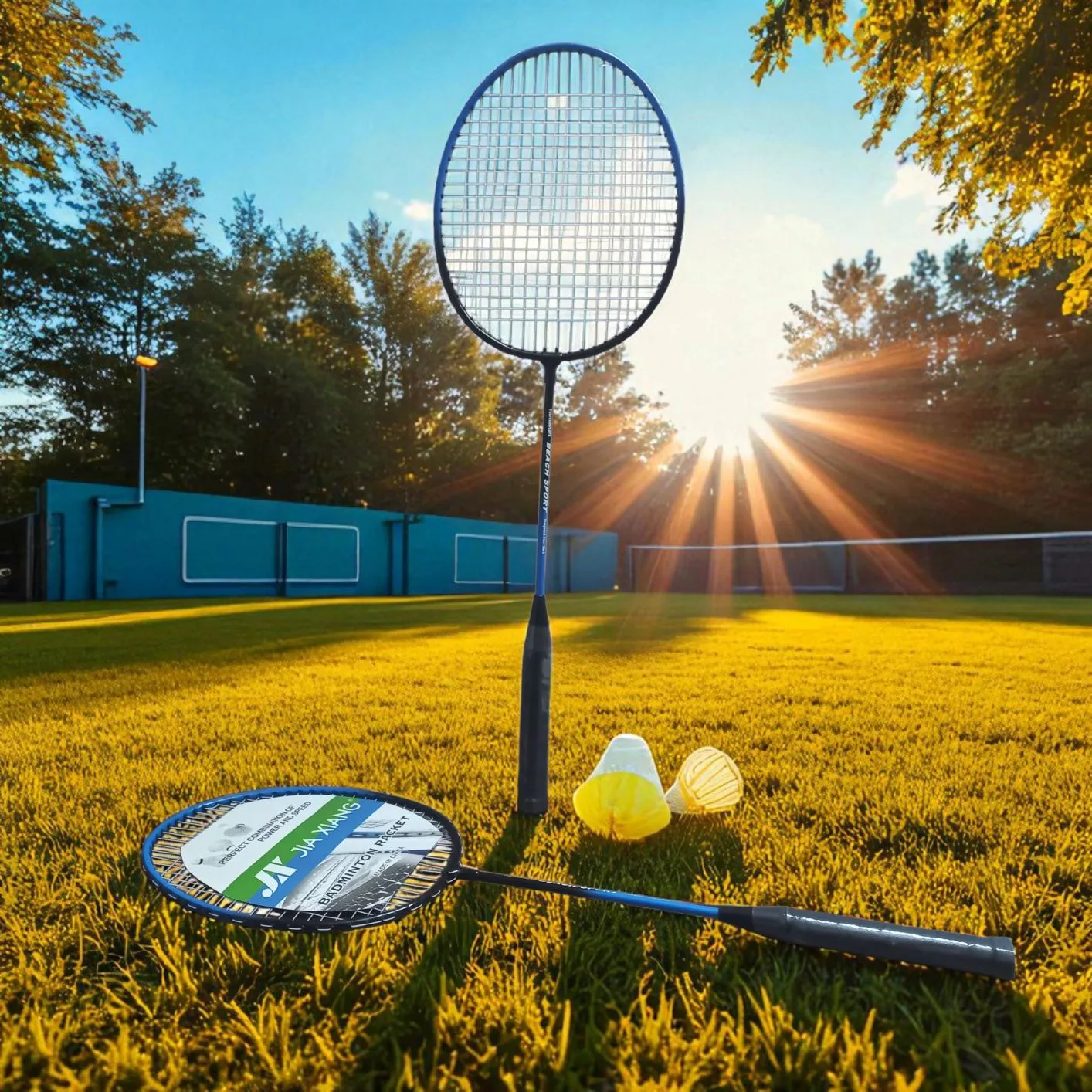 راکت بدمینتون مدل JX کد 01 مجموعه 2 عددی