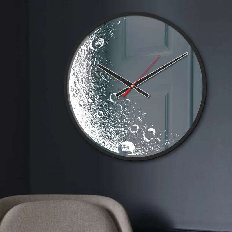 ساعت دیواری سایان هوم مدل  آینه ای طرح ماه G50