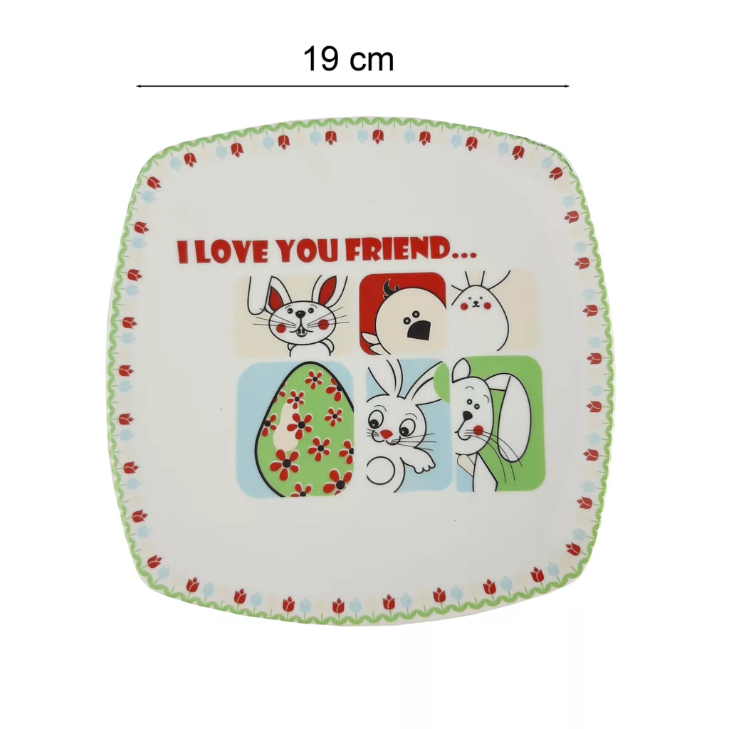 سرویس غذاخوری 5 پارچه کودک ایی پی ام مدل خرگوش خندان