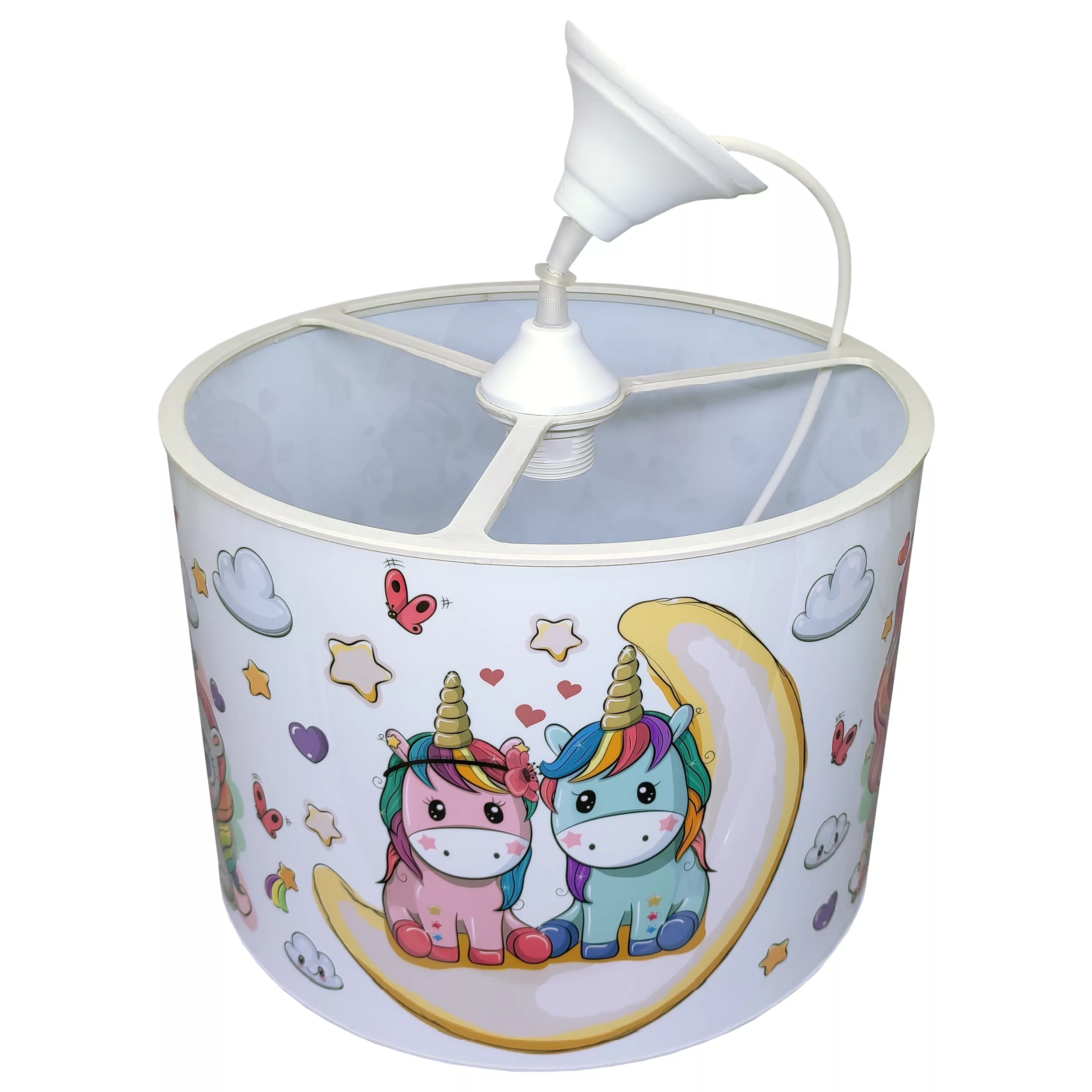 لوستر کودک مدل دختر و اسب تک شاخ و ماه