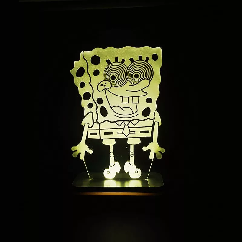 چراغ خواب سان لیزر طرح باب اسفنجی مدل کلید دار