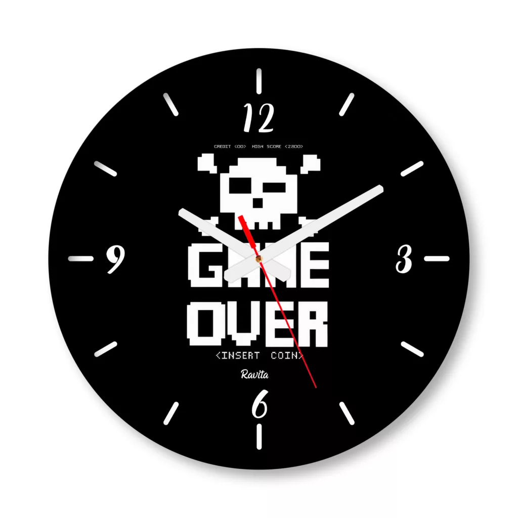 ساعت دیواری راویتا مدل گیم اوور کد 3591