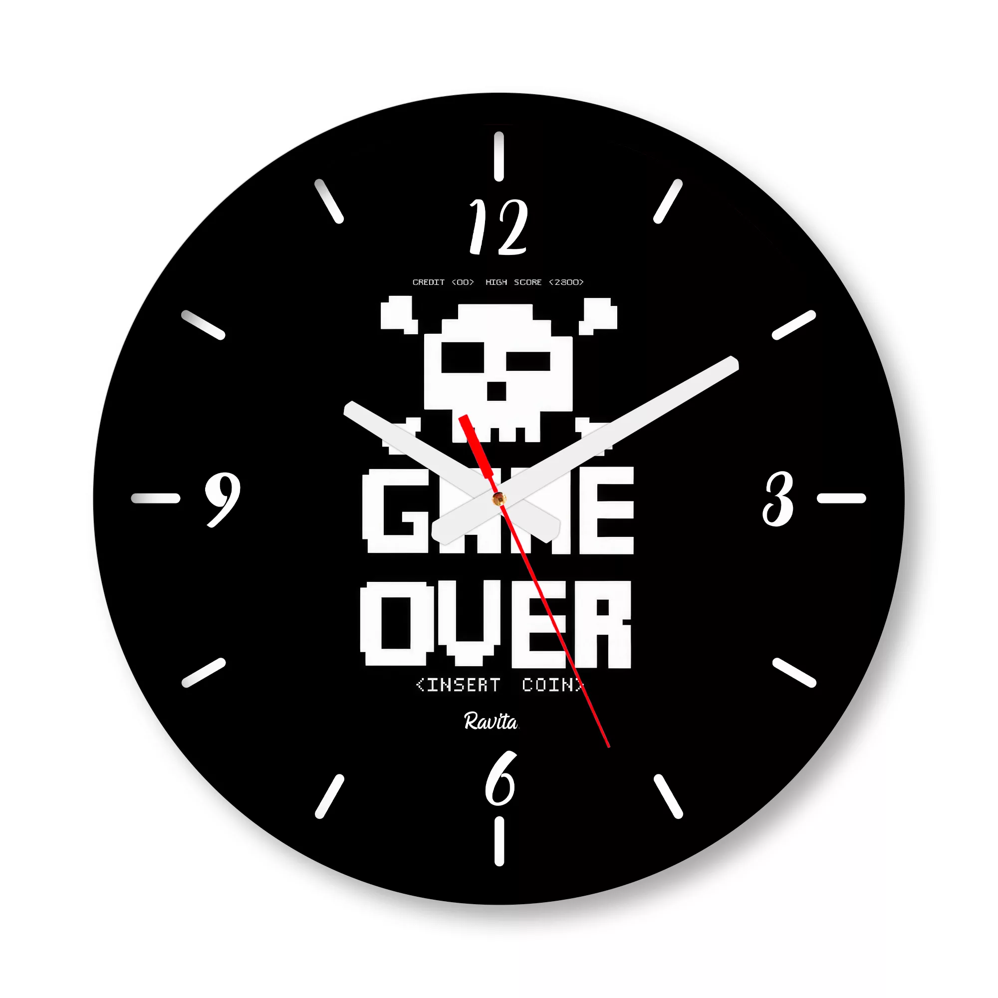 ساعت دیواری راویتا مدل گیم اوور کد 3591