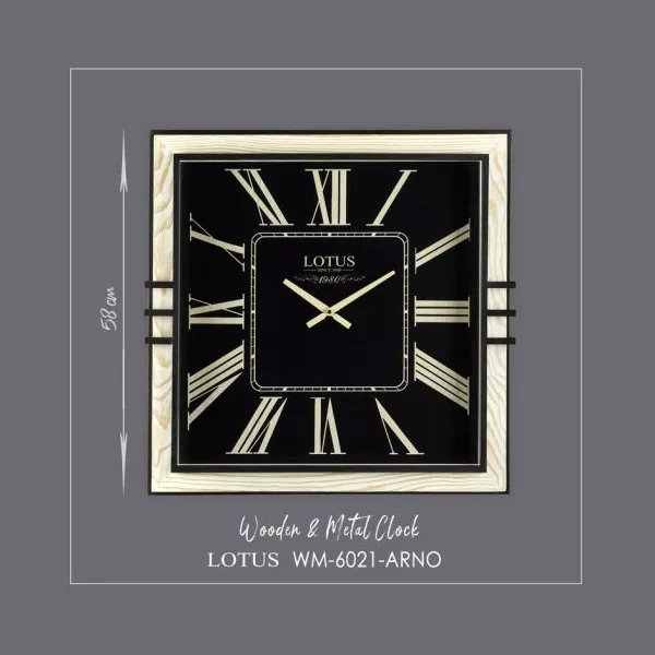 ساعت دیواری لوتوس مدل WM-6021-ARNO