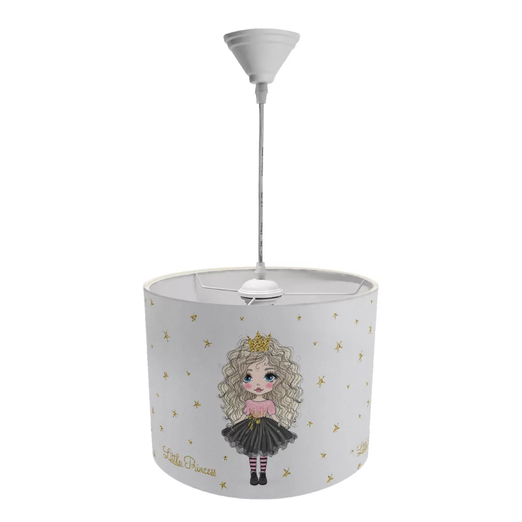 لوستر کودک طرح دختر موفرفری مدل LBR-PD-003