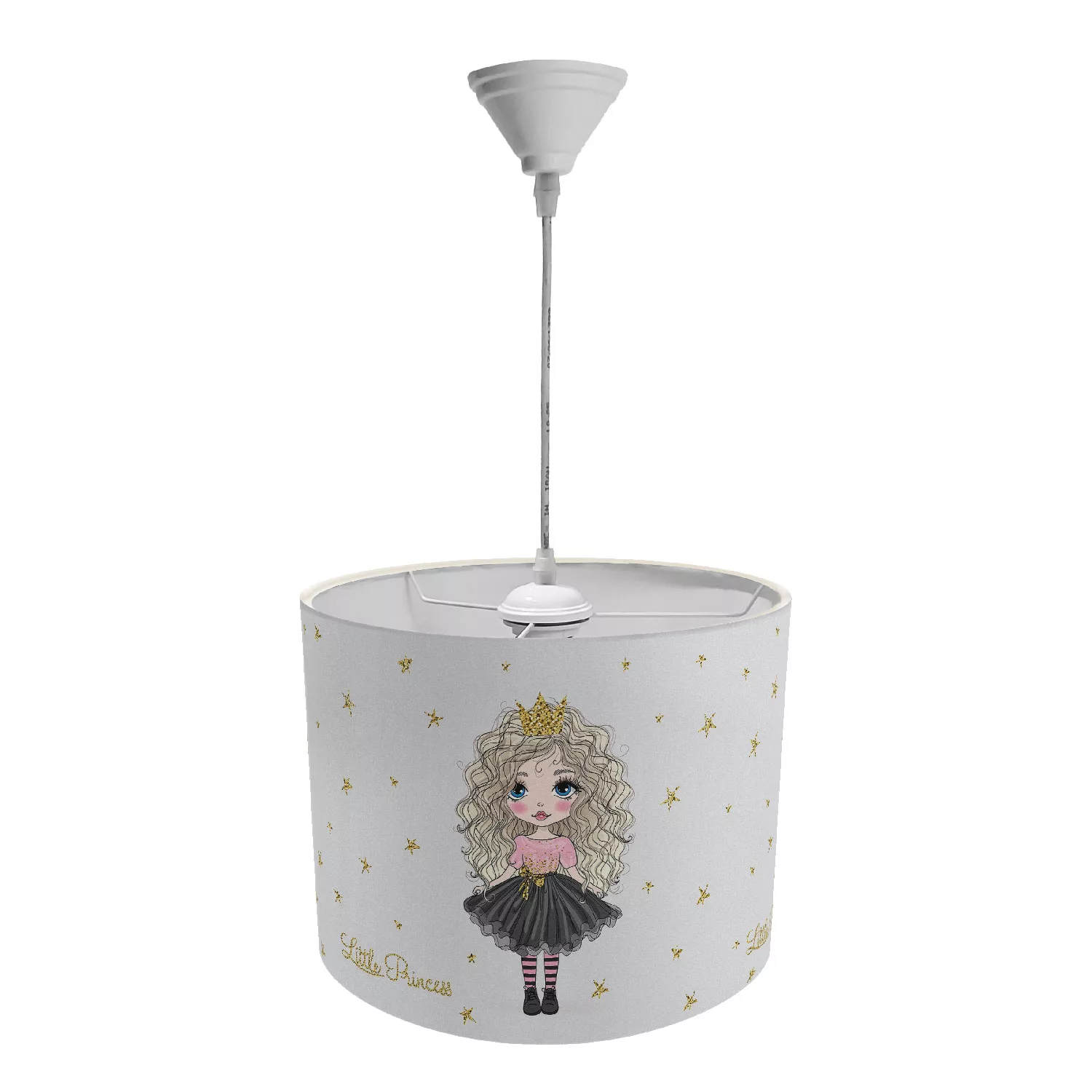 لوستر کودک طرح دختر موفرفری مدل LBR-PD-003