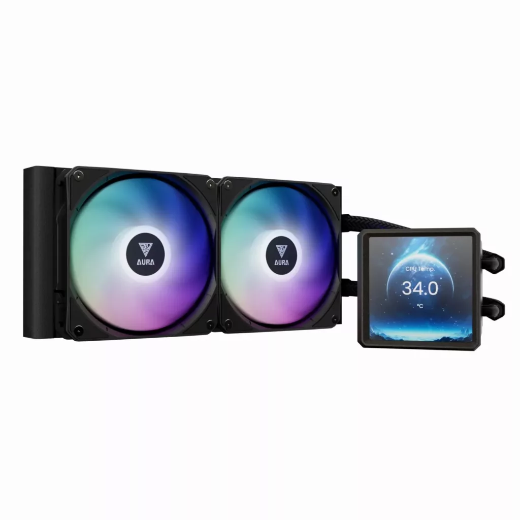 سیستم خنک‌کننده آبی گیم دیاس مدل AURA GL240 LCD BK