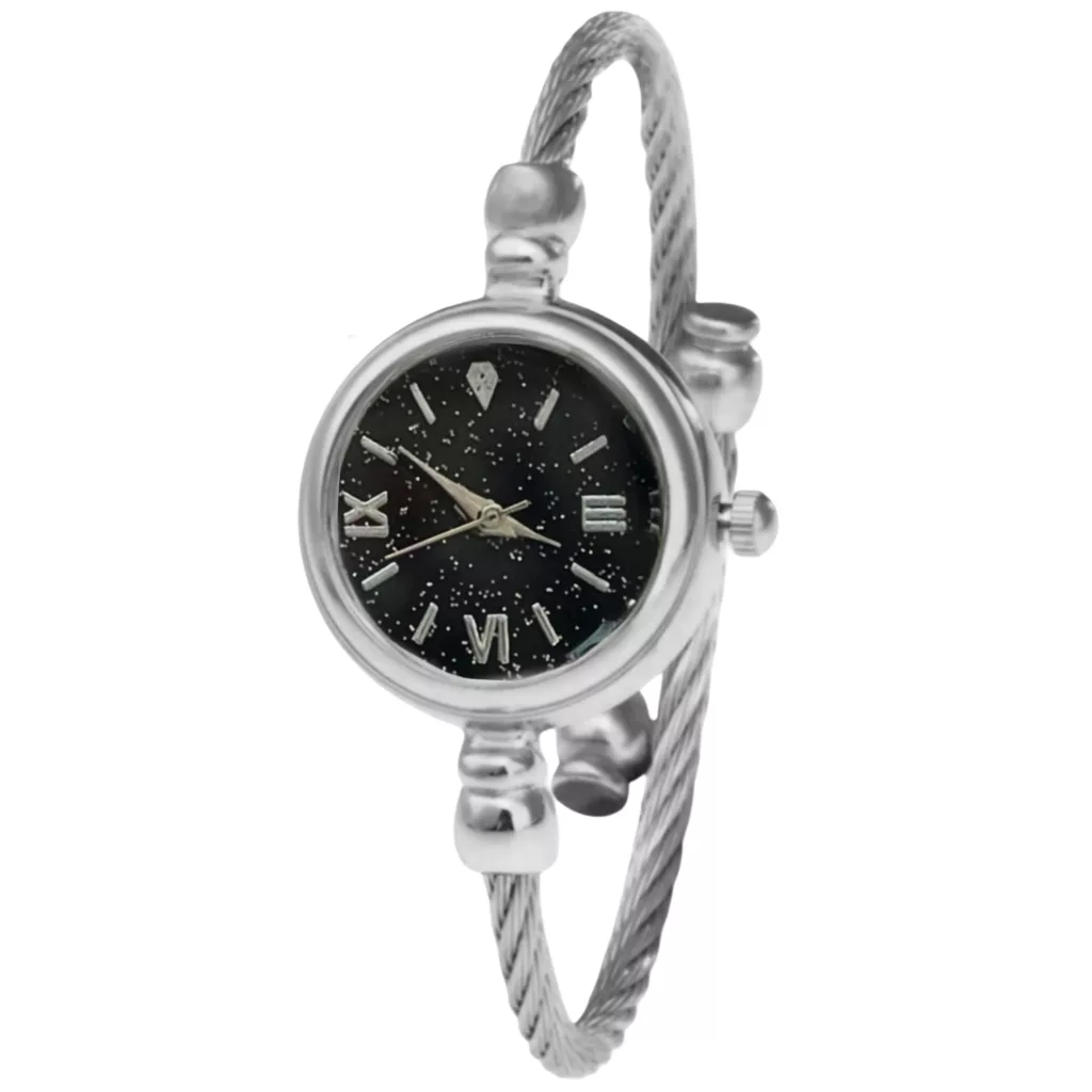 ساعت مچی عقربه ای زنانه مدل کوارتز بنگل بند النگویی کد ۵