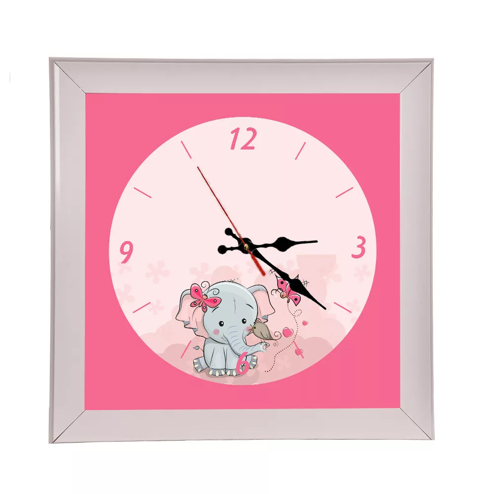 لوستر اتاق کودک مدل فیل به همراه ساعت دیواری و آباژور رومیزی