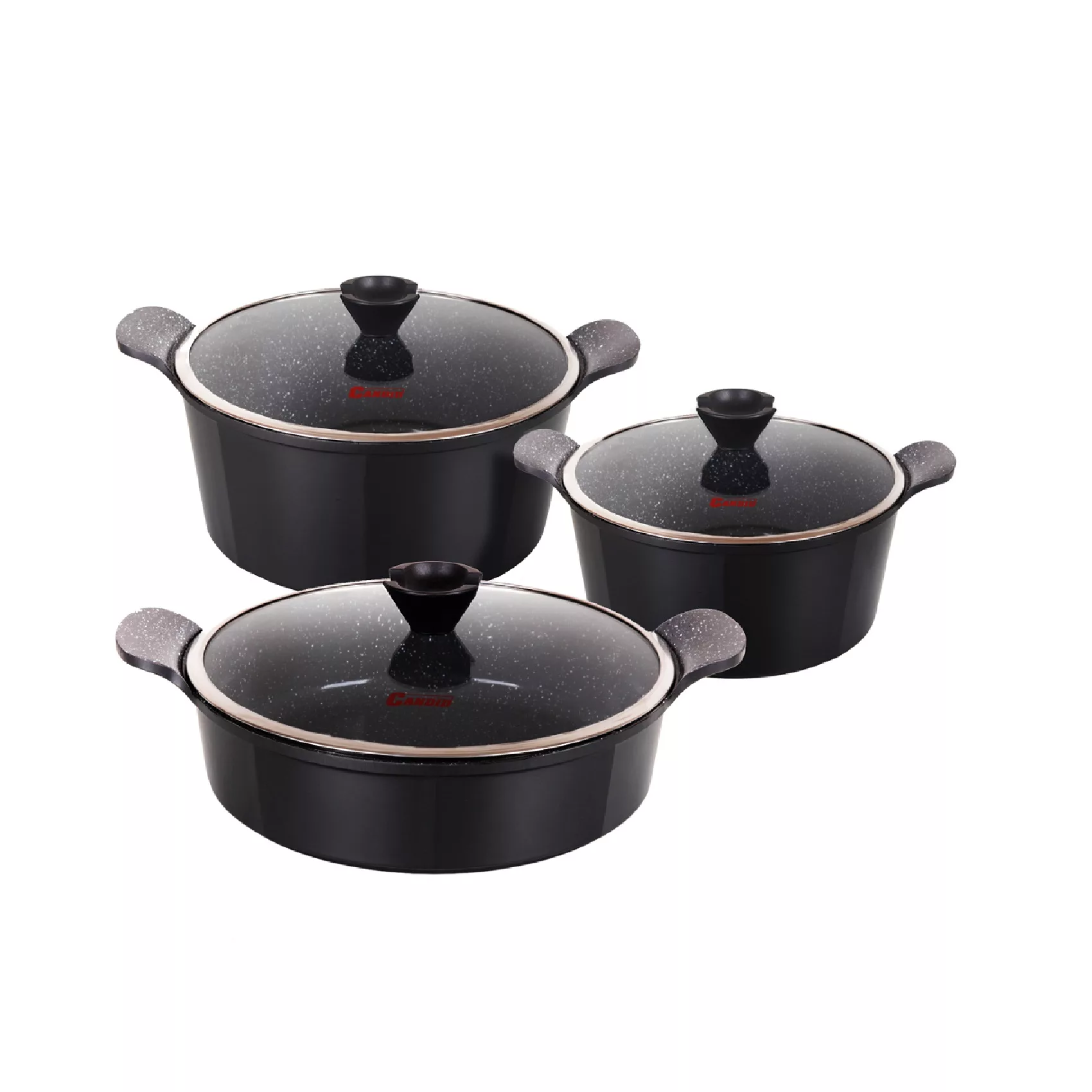 سرویس قابلمه و تابه گرانیت 6 پارچه کاندید مدل اسکار