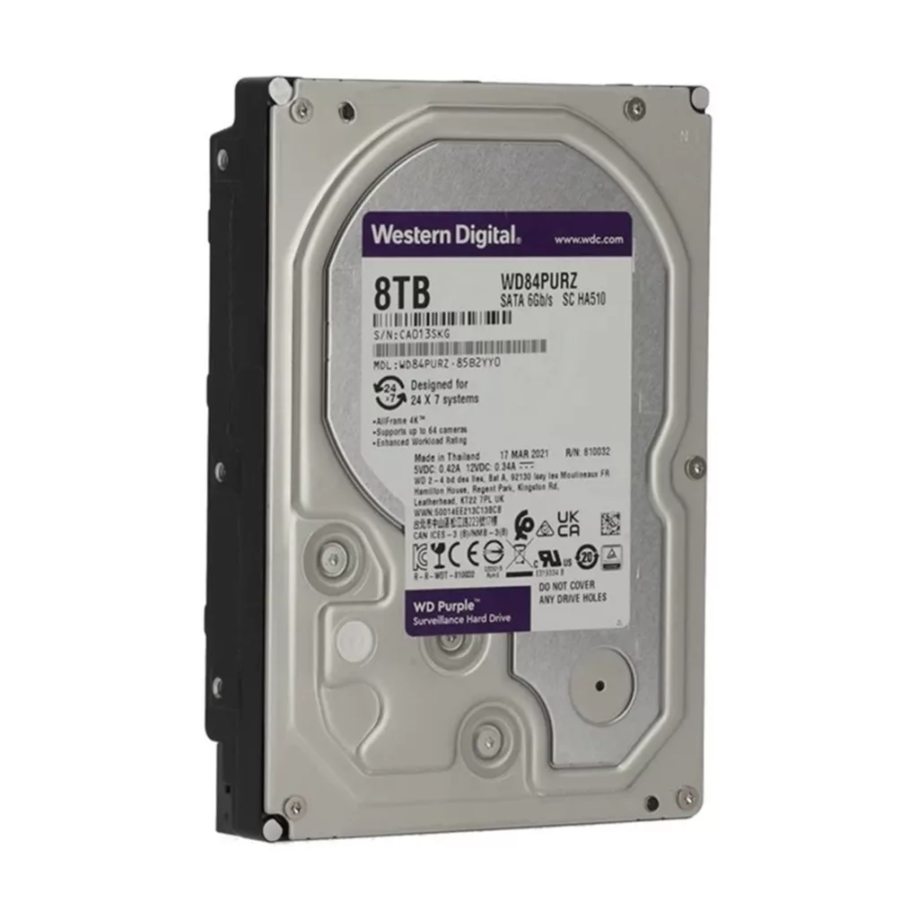 هارددیسک اینترنال وسترن دیجیتال مدل Purple WD84PURZ ظرفیت 8 ترابایت