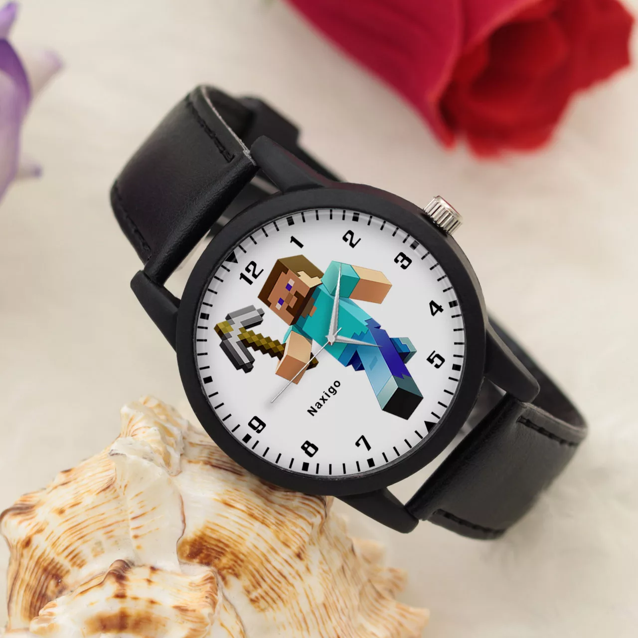 ساعت مچی عقربه ای ناکسیگو مدل Minecraft کد LF6778