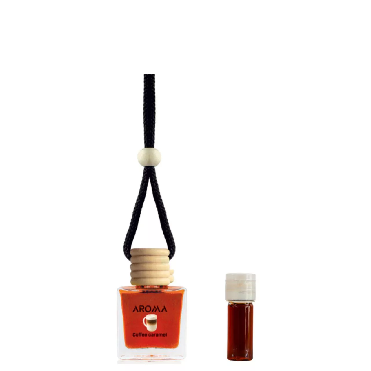 خوشبوکننده خودرو آروما مدل قهوه کارامل حجم 10 میلی لیتر