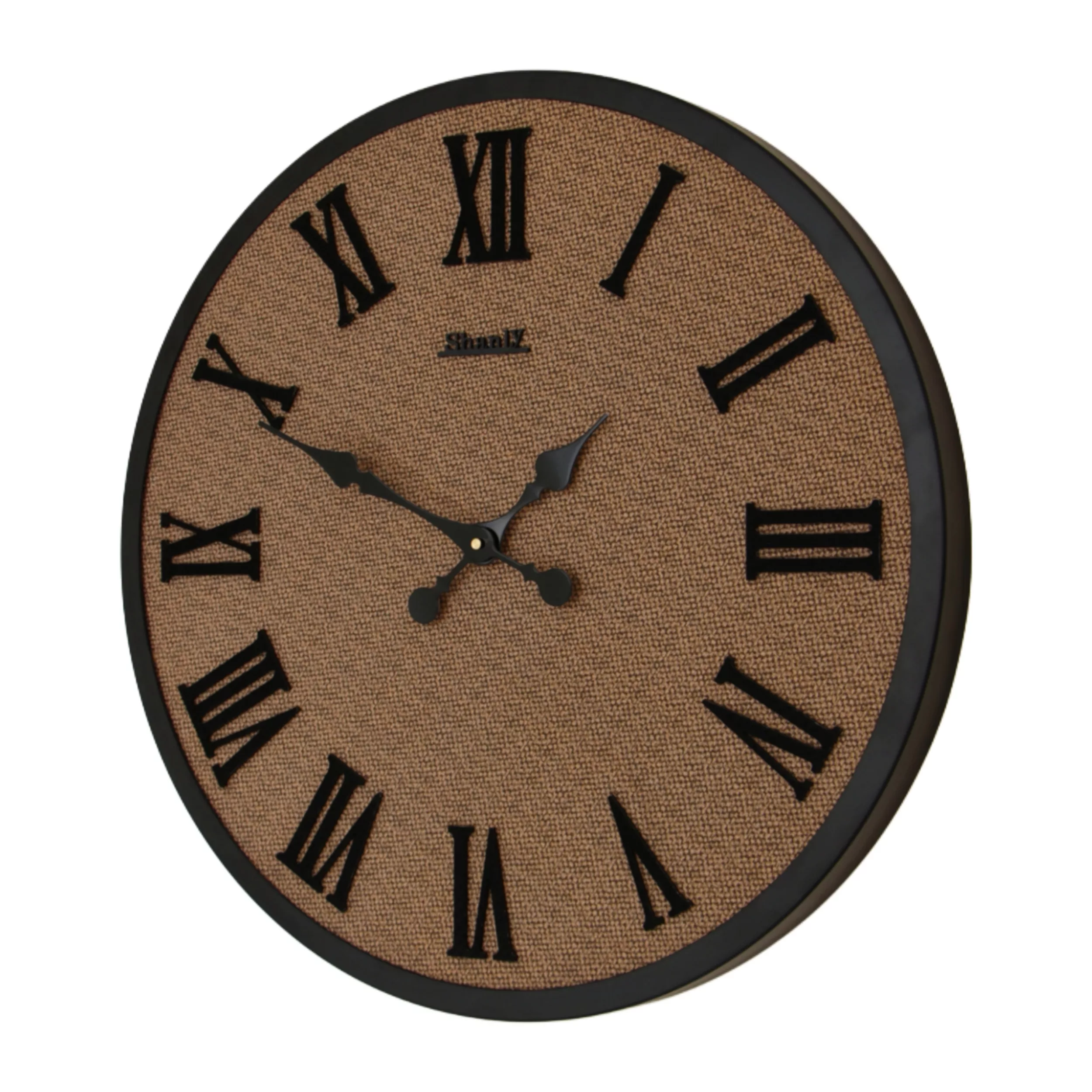 ساعت دیواری کوارتز سانلی طرح فلزی چرمی کد ۱۴