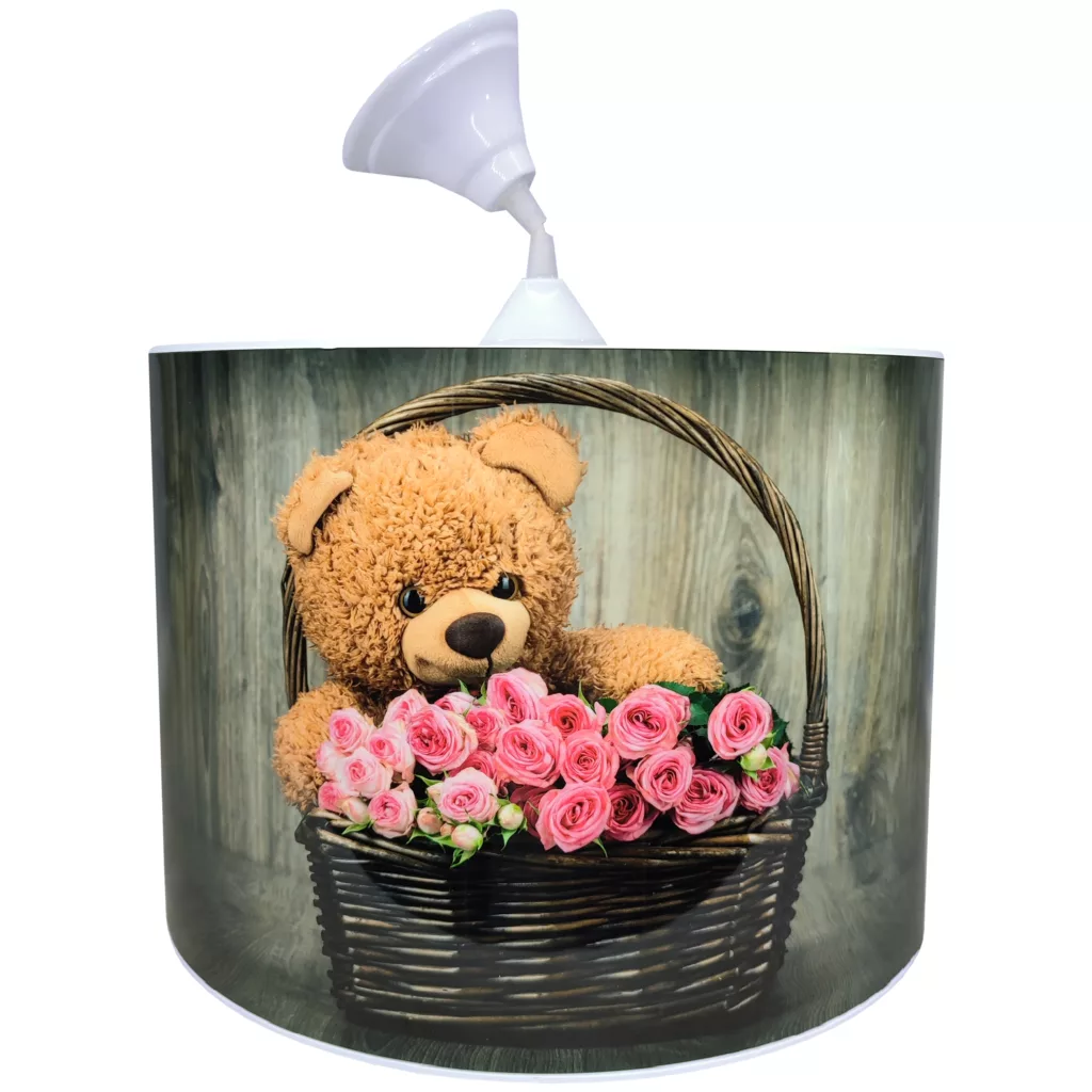 لوستر کودک مدل خرس و سبد گل