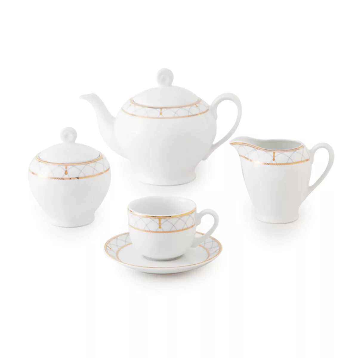 سرویس غذاخوری 102پارچه چینی زرین ایران سری ایتالیا اف مدل رومانا درجه یک