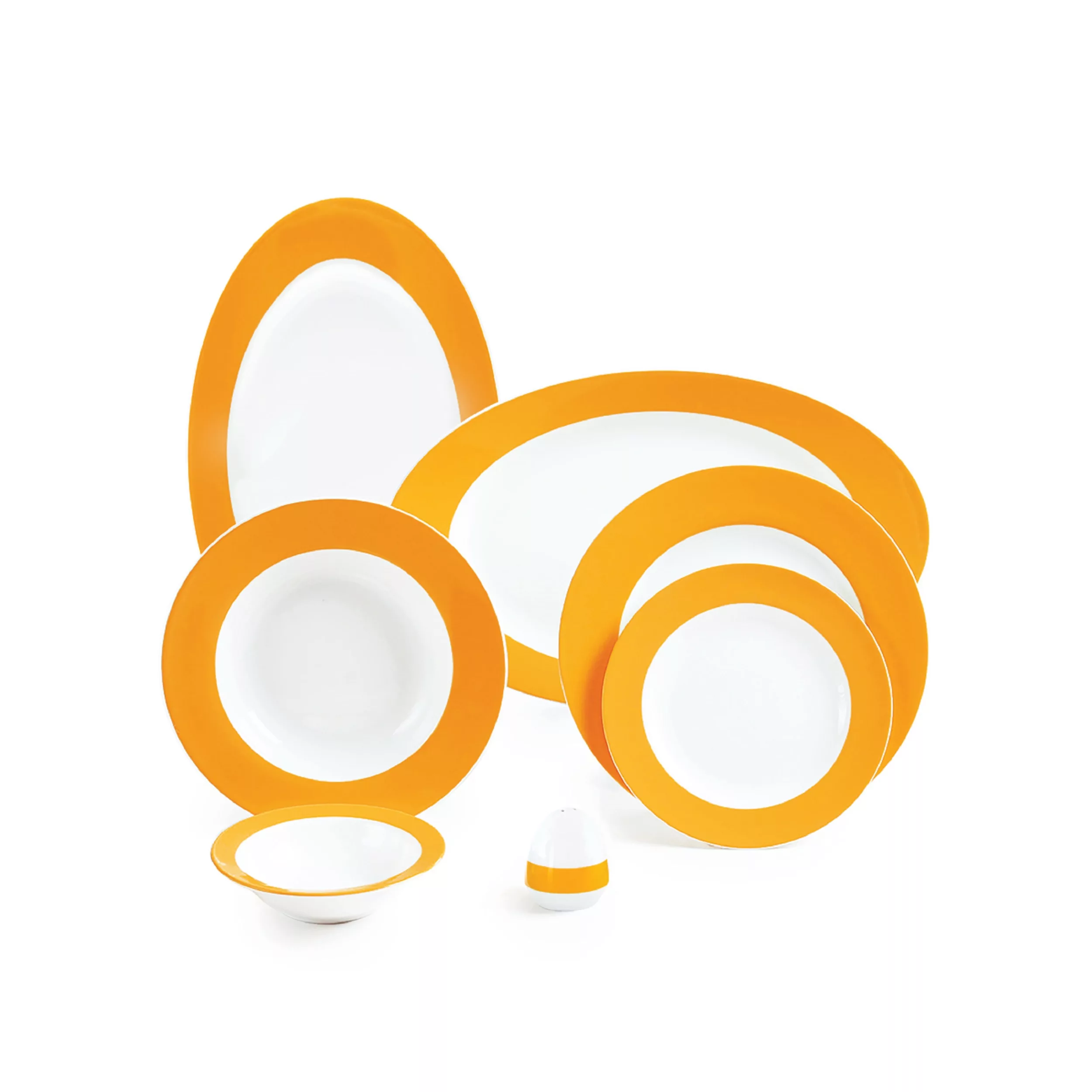 سرویس چینی 28 پارچه غذاخوری چینی زرین ایران سری ایتالیا اف مدل نارنج درجه عالی