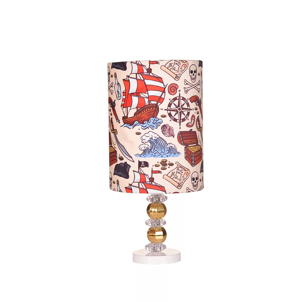 لوستر و آباژور رومیزی کودک مدل کشتی دزدان دریایی