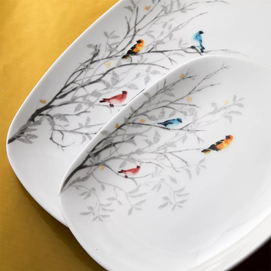 سرویس غذاخوری چینی زرین ایران مدل کواترو 27 پارچه رسپینا درجه یک