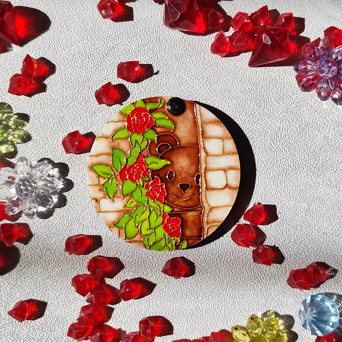 آینه آرایشی جیبی مدل عشق