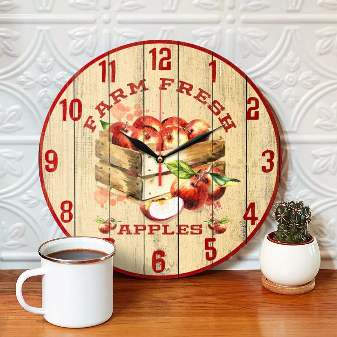 ساعت دیواری طرح جعبه سیب کد 1294