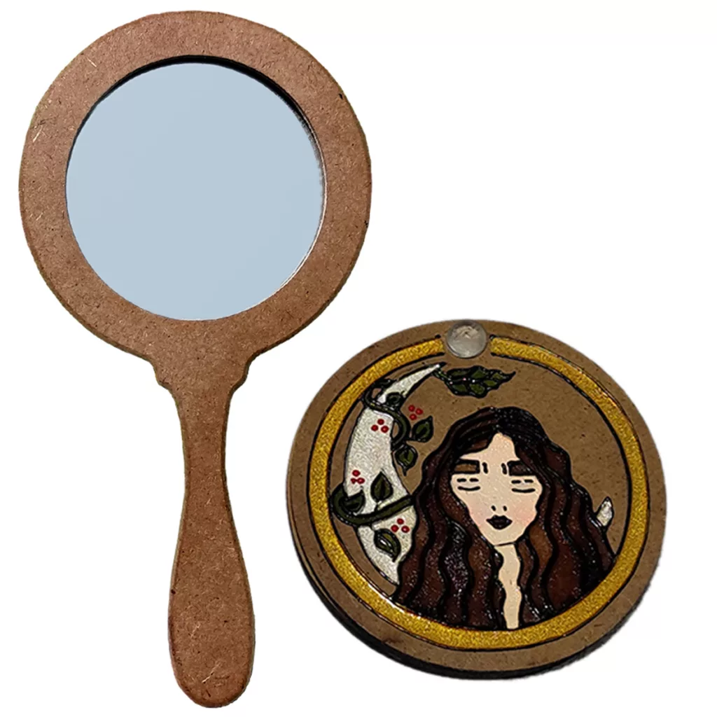 آینه آرایشی مدل رستا به همراه آینه جیبی