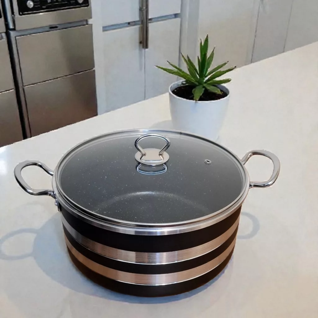 سرویس قابلمه و تابه گرانیتی 7 پارچه آوا کد 412