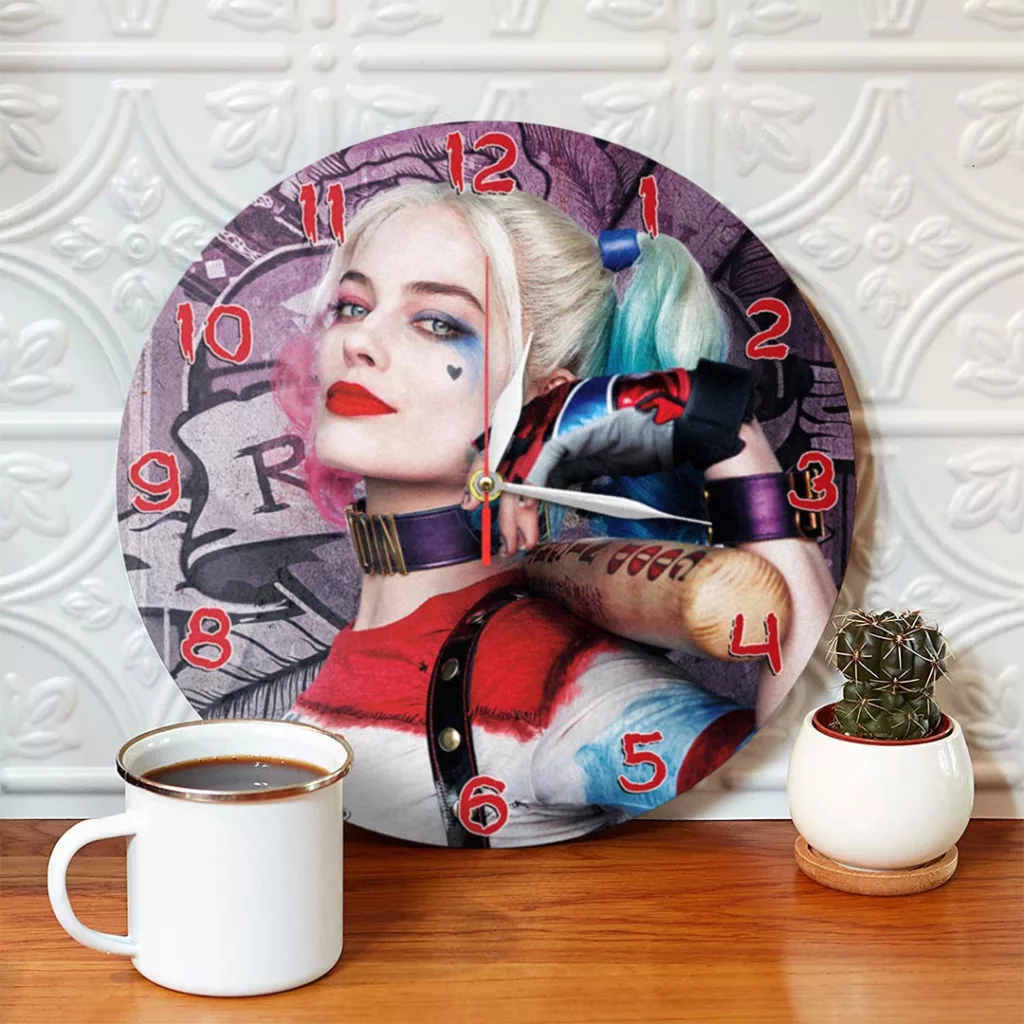ساعت دیواری طرح مارگو رابی هارلی کویین کد 1274
