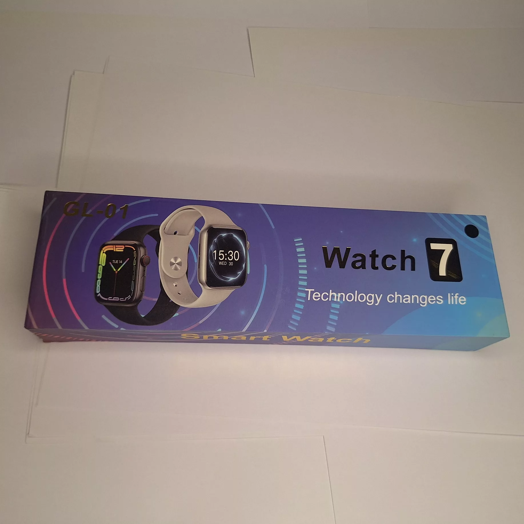 ساعت هوشمند 44 میلیمتری مدل GL-01 با بند سیلیکونی