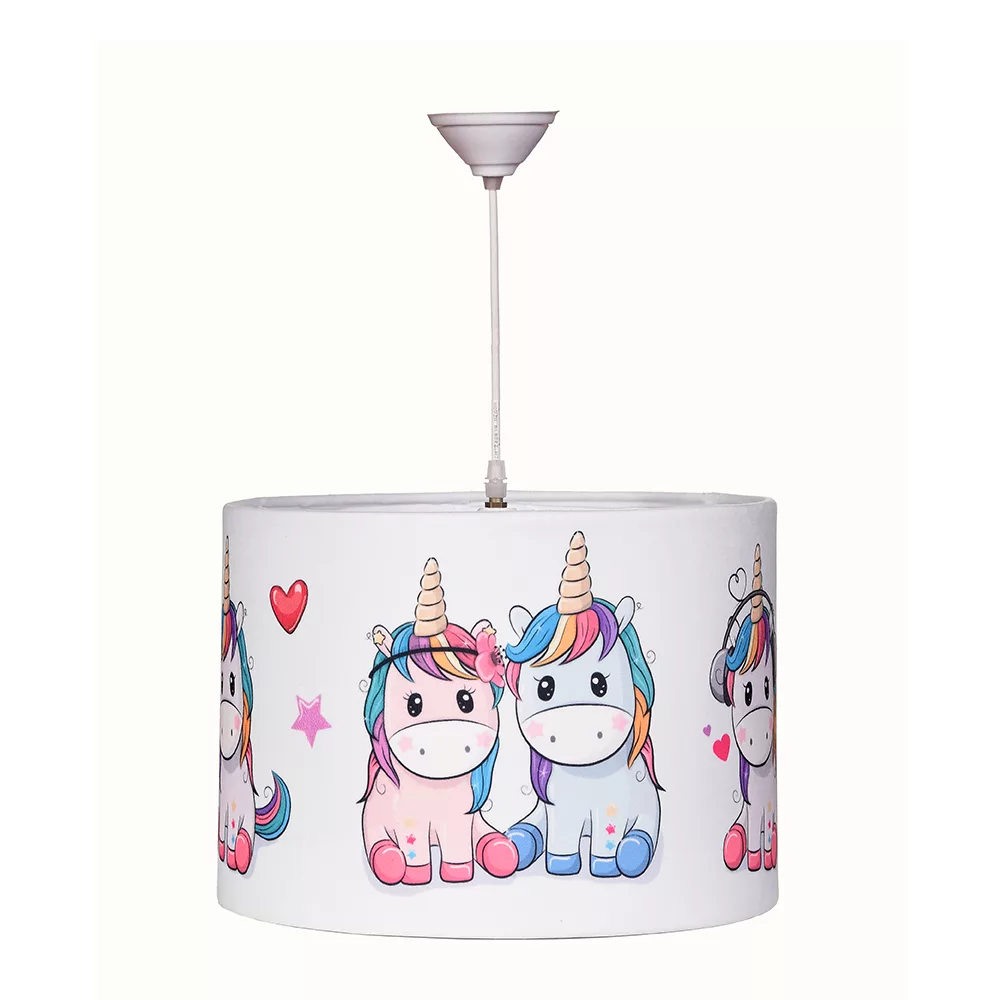 آباژور رومیزی و لوستر سقفی کودک مدل تک شاخ اسب یونیکورن