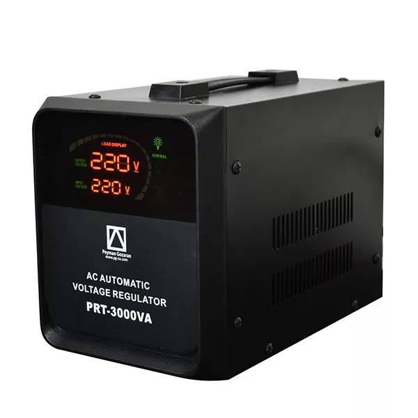 استابلایزر هوشمند پیمان گزاران مدل PRT-3000 توان خروجی 3000 ولت آمپر