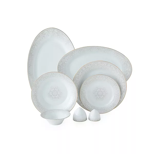 سرویس غذاخوری 108 پارچه 12 نفر چینی زرین ایران مدل شهرزاد نیوان درجه یک