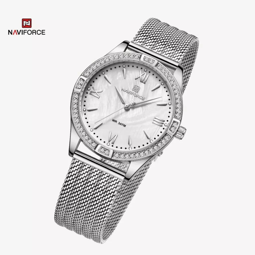 ساعت مچی عقربه ای زنانه نیوی فورس مدل NF5028 دور نگین