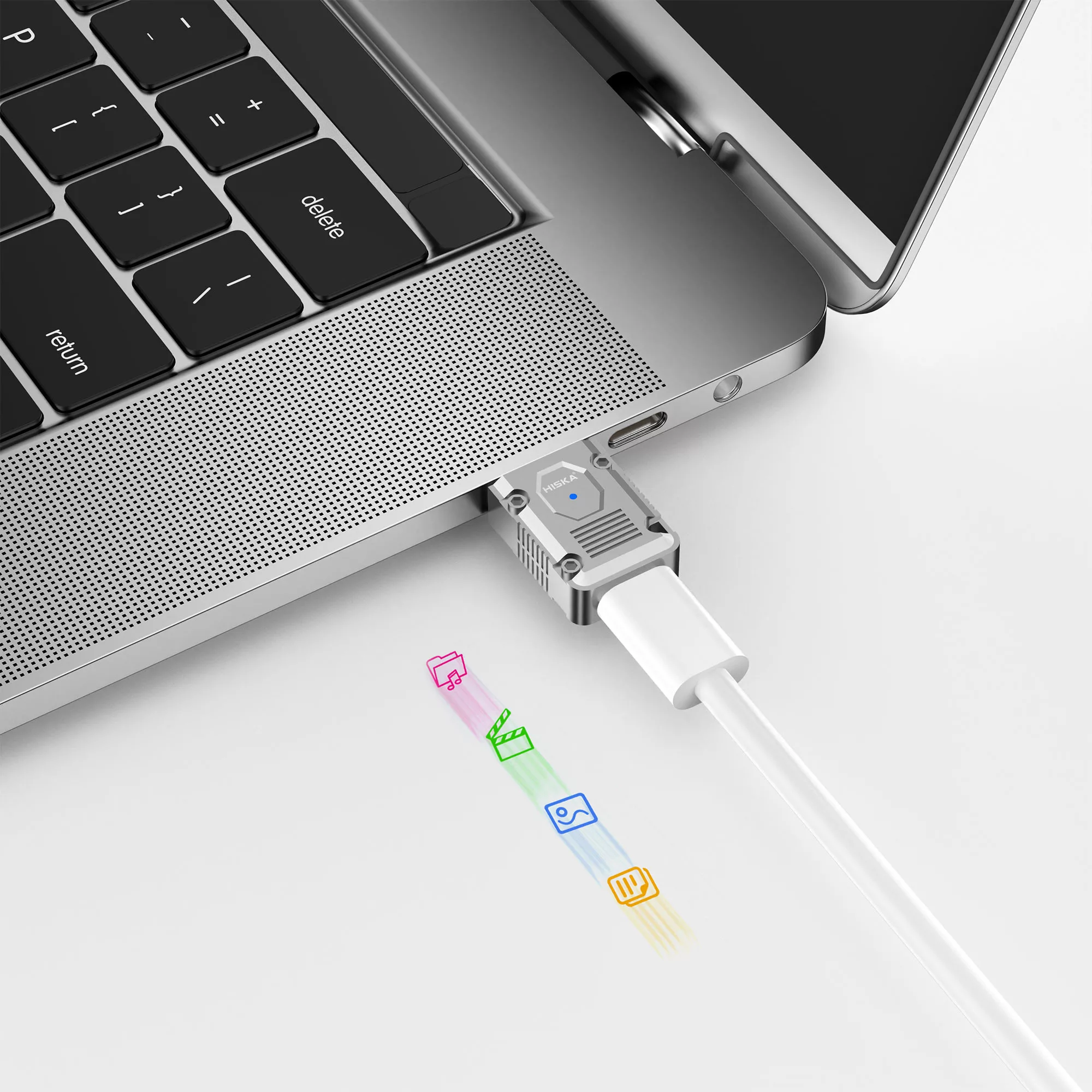 مبدل USB OTG به USB-C هیسکا مدل H9