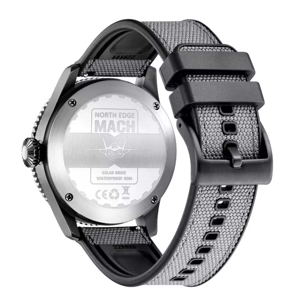 ساعت هوشمند 43 میلی متری نورث اج مدل MACH با بند رابر