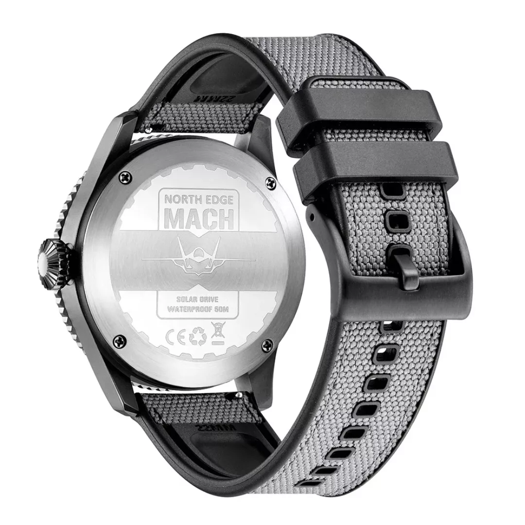ساعت هوشمند 43 میلی متری نورث اج مدل MACH با بند رابر
