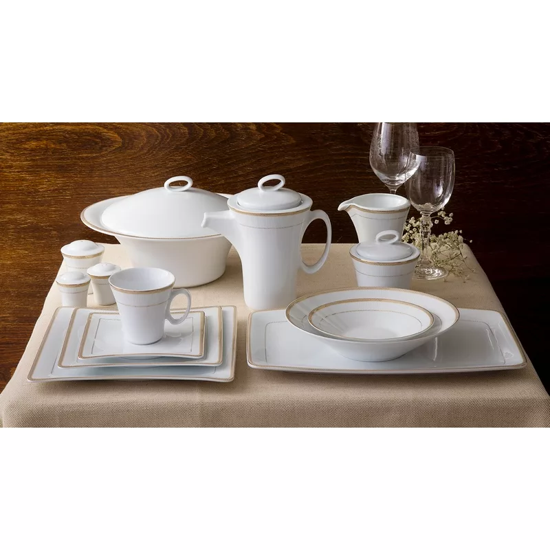 سرویس غذاخوری 97 پارچه چینی زرین ایران مدل سپینود درجه یک