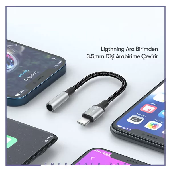 مبدل لایتنینگ به جک 3.5 میلی متری ارلدام مدل ET-OT76