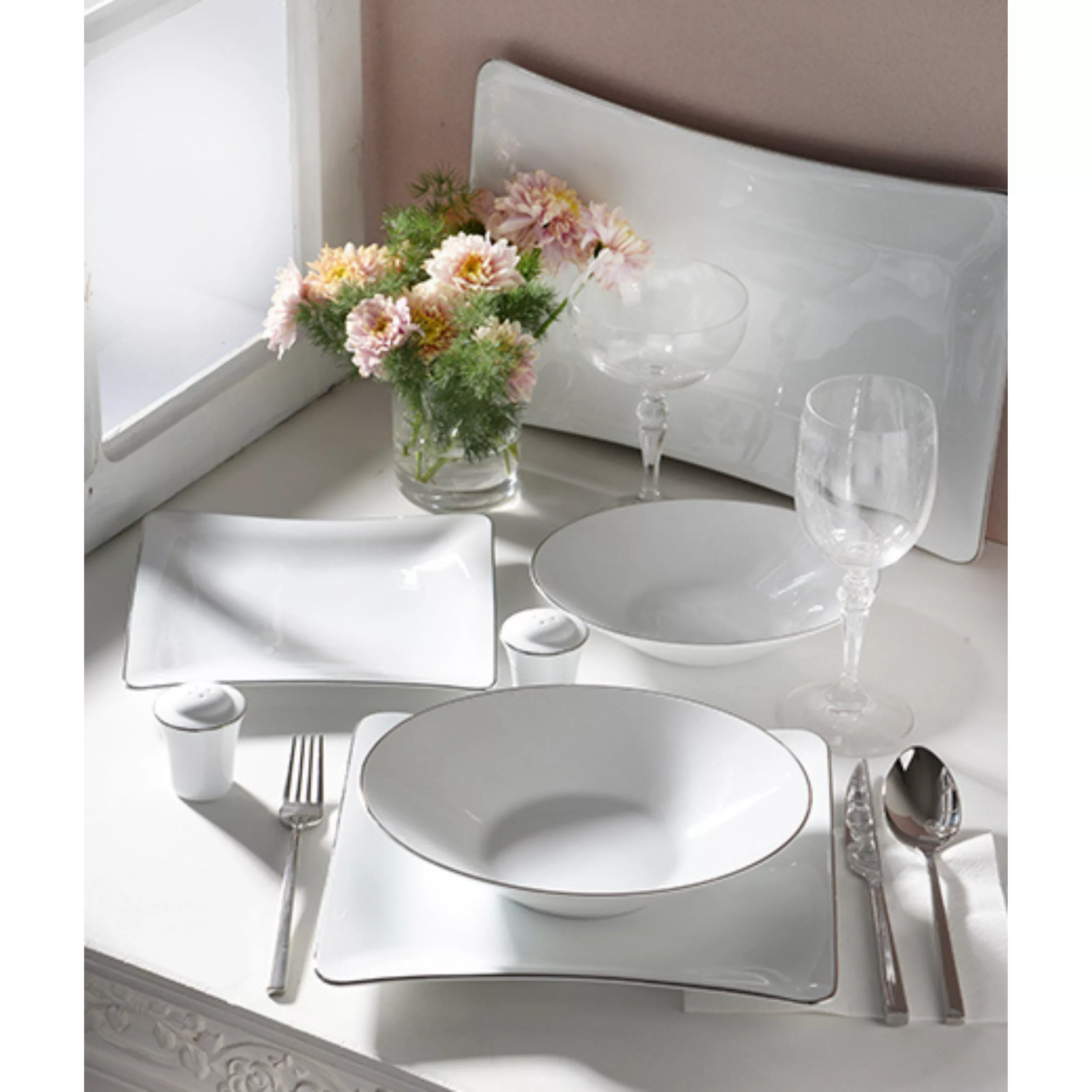 سرویس غذاخوری 30 پارچه 6 نفر چینی زرین ایران مدل وینچی سمن درجه عالی