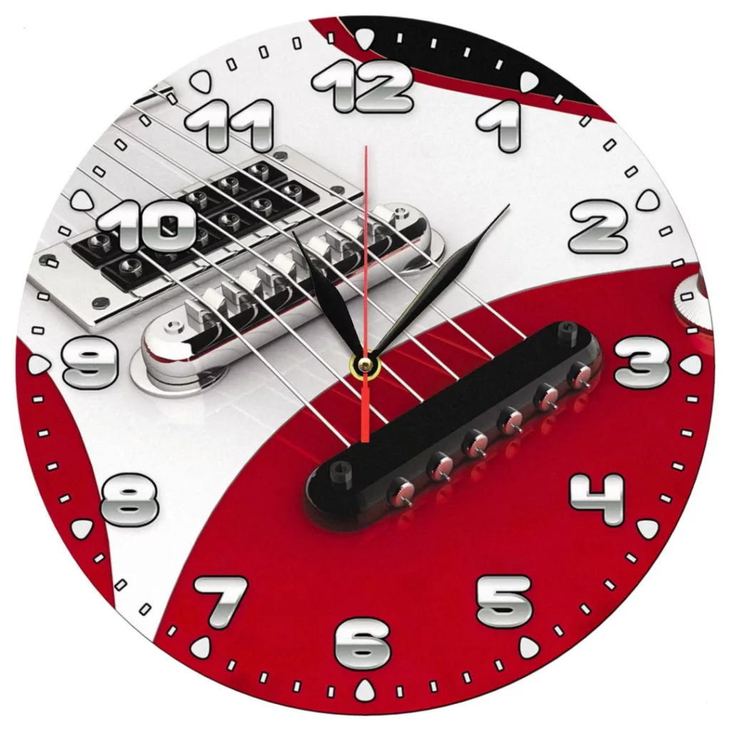 ساعت دیواری طرح گیتار الکتریک کد 1281