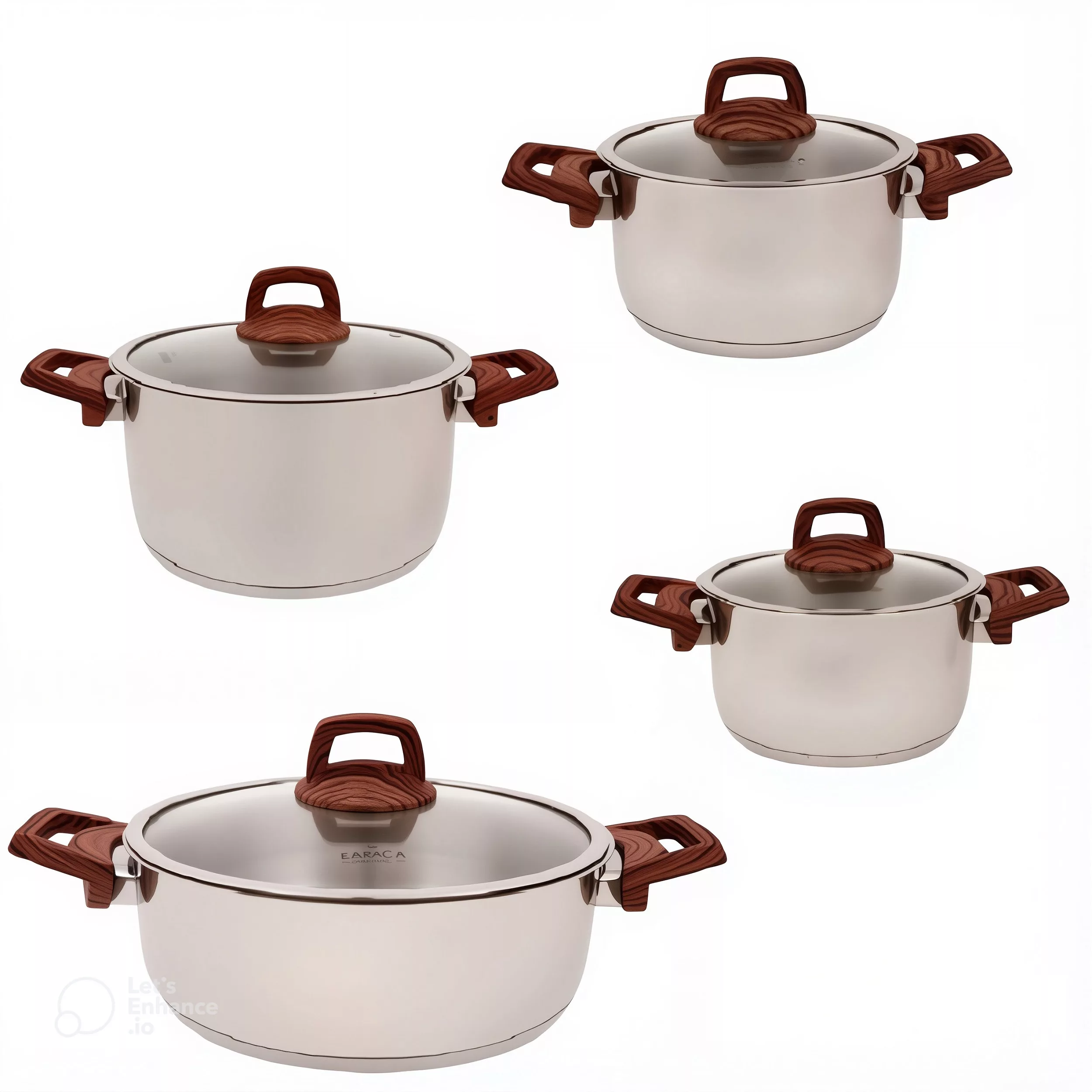 سرویس قابلمه استیل 8 پارچه کاراجا مدل Silva