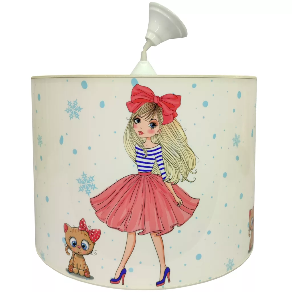 لوستر کودک مدل دختر و گربه