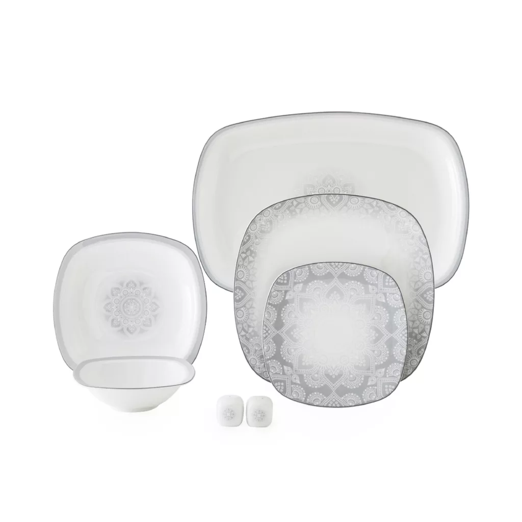 سرویس غذاخوری 27 پارچه چینی زرین ایران مدل کواترو ادلین درجه 3